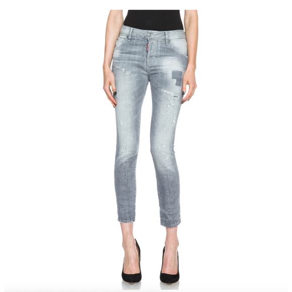 Dsquared2 Womens Made in Italy Cool Girl Gray Jean Grunge Modern Designer - Picture 1 of 14